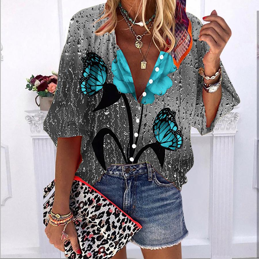 2023 Лето Осень Новая мода Женские топы Бабочка Роза Принт Полурукав Повседневная рубашка больших размеров на пуговицах больших размеров с пузырчатыми рукавами
2023 Лето Осень Новая мода Женские топы Бабочка Роза Принт Полурукав Повседневная рубашка больших размеров на пуговицах больших размеров с пузырчатыми рукавами