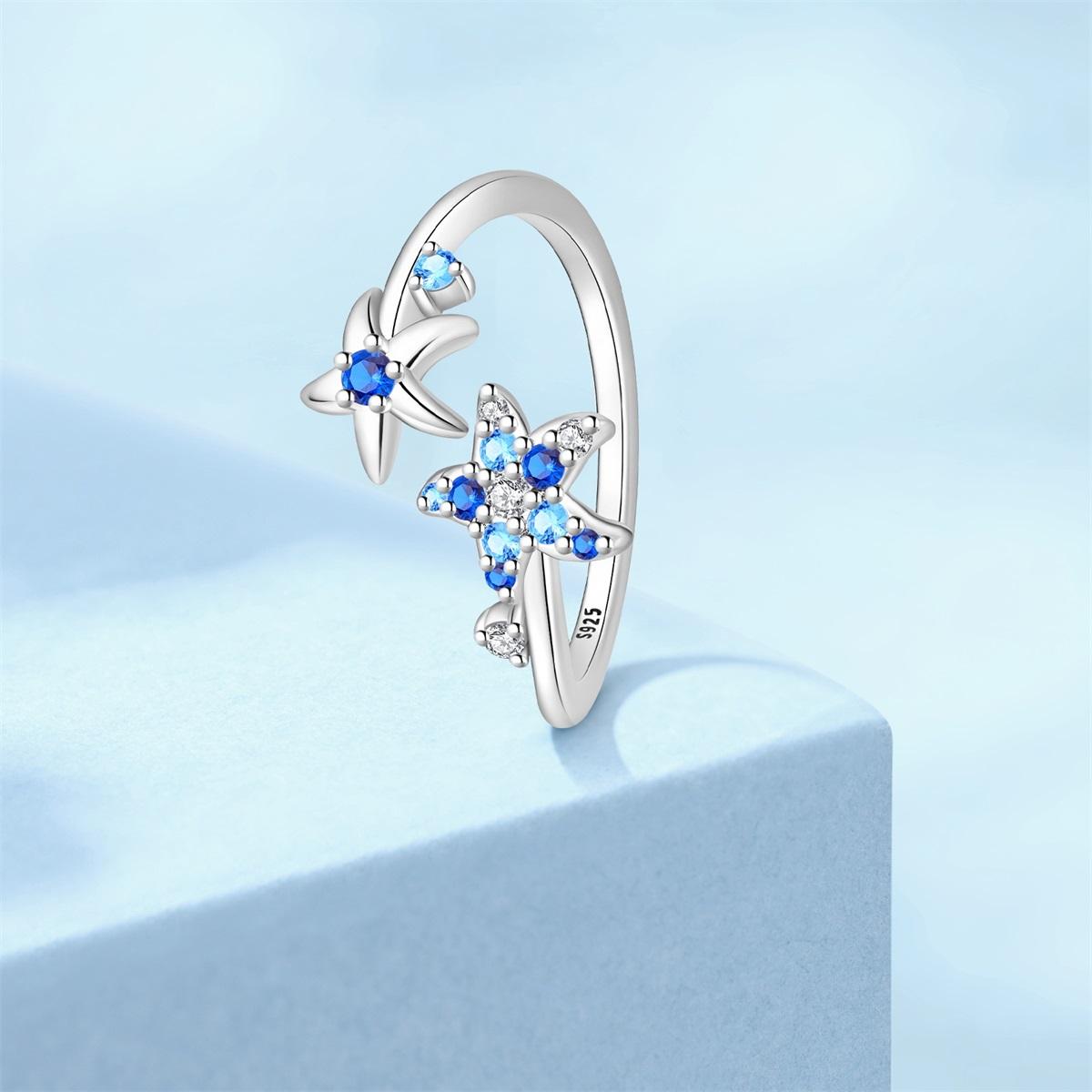 Ring 925 Silver Sparkling Blue Starfish of Marine Creatures Ring Valentine s Anniversary Fine Women Gift Accessory
Ring 925 Silver Sparkling Blue Starfish of Marine Creatures Ring Valentine s Anniversary Fine Women Gift Accessory