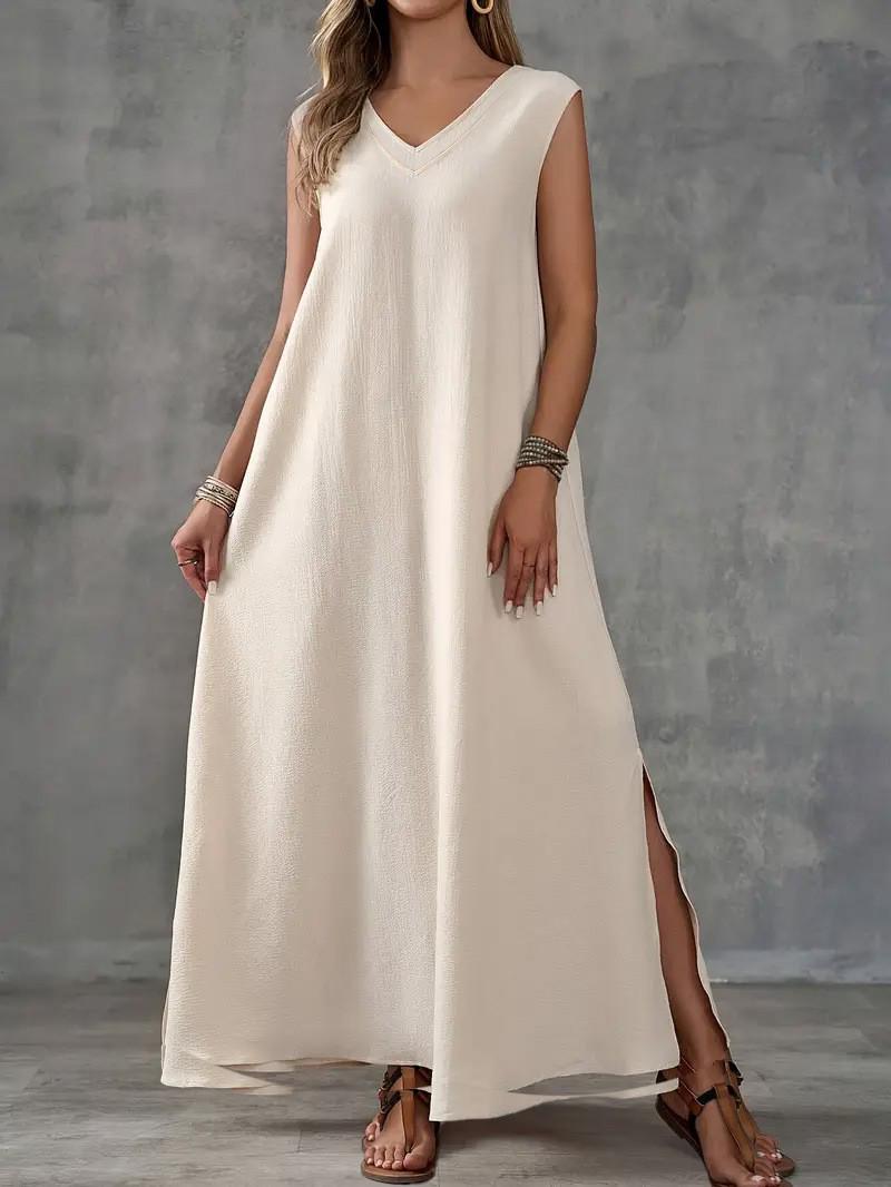 2026 Sleeveless V-Neck Solid Color Two-Piece Slit Dress for Women 4XL абрикосовый
2026 Sleeveless V-Neck Solid Color Two-Piece Slit Dress for Women 4XL абрикосовый