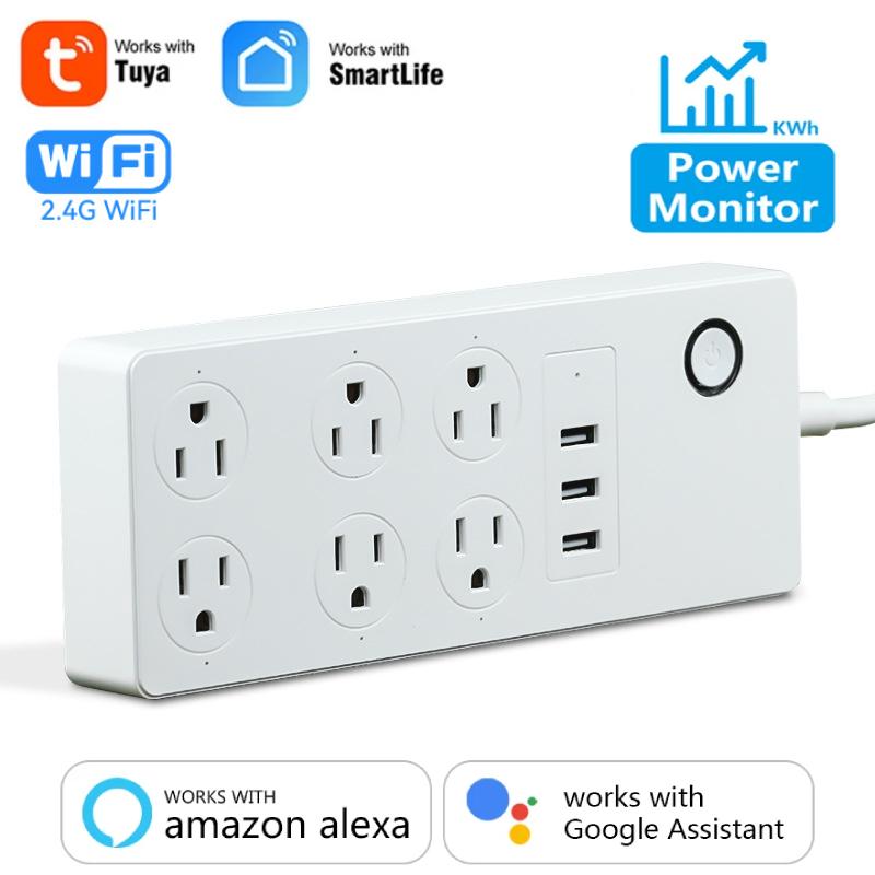 Tuya Smart WIFI Power Strip Wirless Extension Cord US Plug Version Work With Smart Life App Voice Control Alexa Google Assistant US
Tuya Smart WIFI Power Strip Wirless Extension Cord US Plug Version Work With Smart Life App Voice Control Alexa Google Assistant US