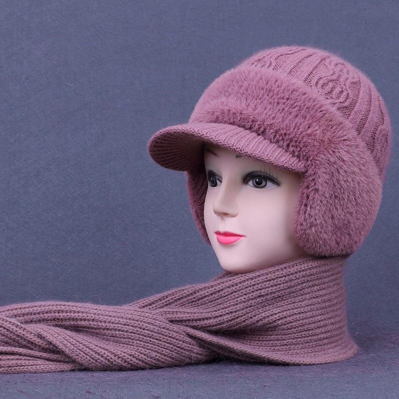 Норкова оксамитова шапка з вовни, що захищає вуха, та набір шарфа для жінок - Зимова в язана качиний дзьоб
Норкова оксамитова шапка з вовни, що захищає вуха, та набір шарфа для жінок - Зимова в язана качиний дзьоб