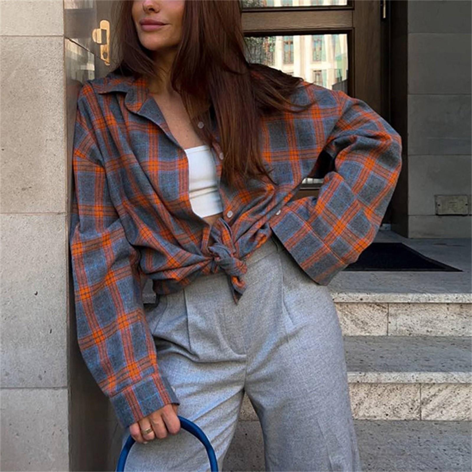 Женская повседневная рубашка на пуговицах, свободная рубашка с длинными рукавами и карманами XL оранжевый
Женская повседневная рубашка на пуговицах, свободная рубашка с длинными рукавами и карманами XL оранжевый