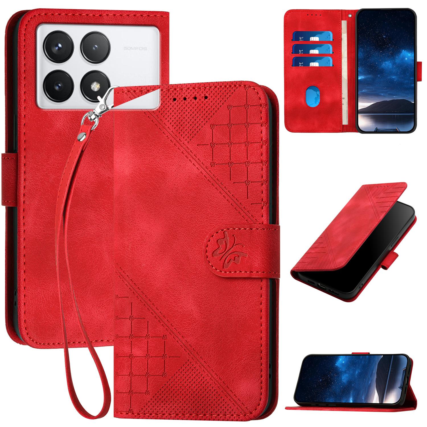 For Xiaomi Poco F6 Pro 5G/Redmi K70 5G/K70 Pro 5G Leather Wallet Case Butterfly Flower Imprinted Phone Cover with Strap A
For Xiaomi Poco F6 Pro 5G/Redmi K70 5G/K70 Pro 5G Leather Wallet Case Butterfly Flower Imprinted Phone Cover with Strap A