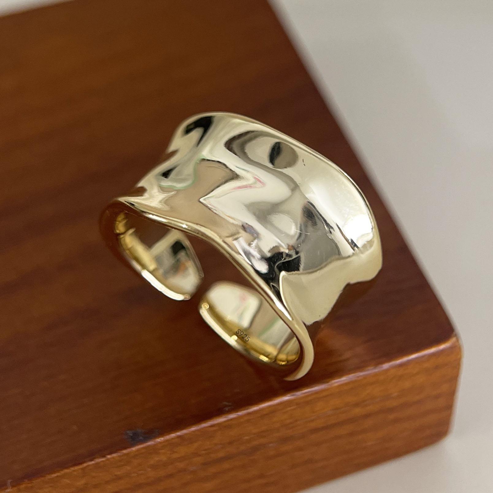 BF CLUB 925 Sterling Rings for Women Simple Geometric Handmade Irregular Retro Gold Shinning Ring Allergy For Birthday Gift resizable
BF CLUB 925 Sterling Rings for Women Simple Geometric Handmade Irregular Retro Gold Shinning Ring Allergy For Birthday Gift resizable