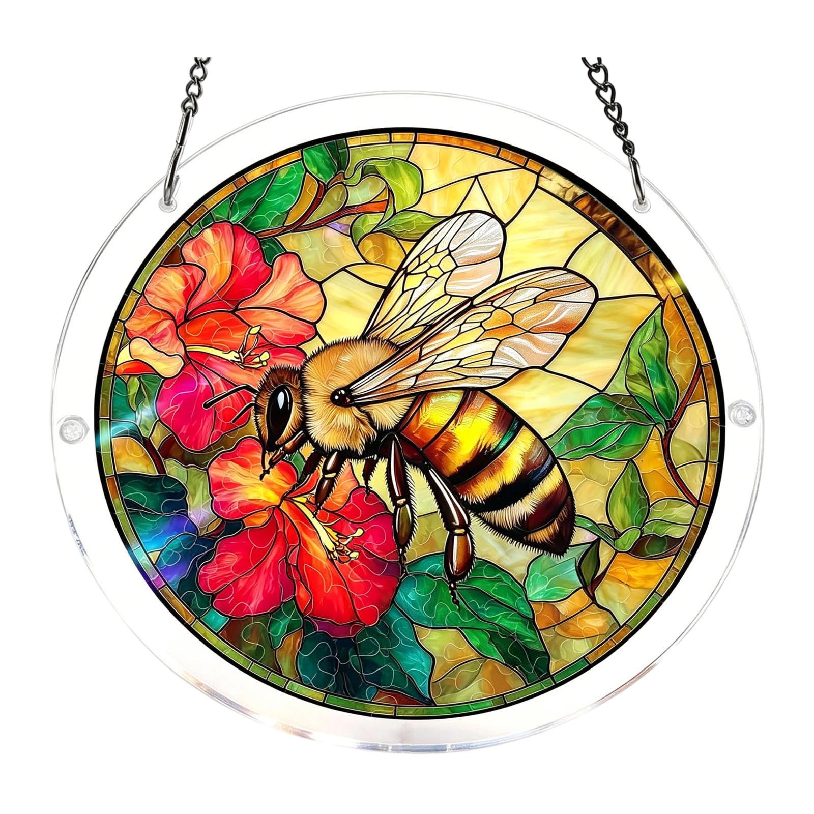 Acrylic Suncatcher Hanging Ornament Round Wind Chime Decorative Panel with Floral Design for Indoor Outdoor Window Wall Art Home Decor Gift One Size
Acrylic Suncatcher Hanging Ornament Round Wind Chime Decorative Panel with Floral Design for Indoor Outdoor Window Wall Art Home Decor Gift One Size