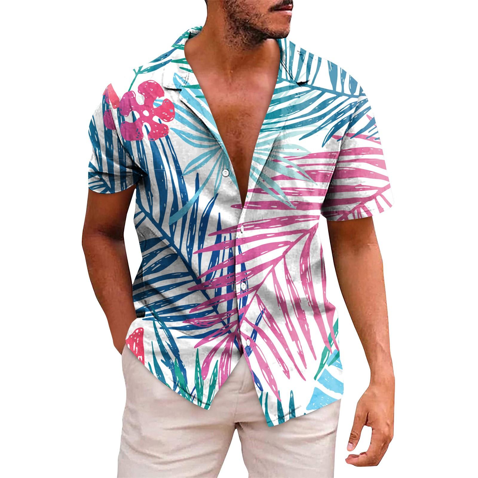 Мужские гавайские рубашки с короткими рукавами и пуговицами с принтом. Мужские повседневные модные рубашки с короткими рукавами. L белый
Мужские гавайские рубашки с короткими рукавами и пуговицами с принтом. Мужские повседневные модные рубашки с короткими рукавами. L белый