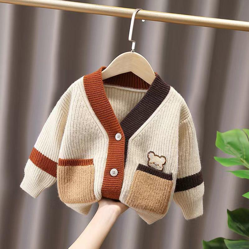 Kids Korean Cartoon Pocket Cardigan - Unisex Thick Knit Sweater for Fall/Winter 2022 80
Kids Korean Cartoon Pocket Cardigan - Unisex Thick Knit Sweater for Fall/Winter 2022 80