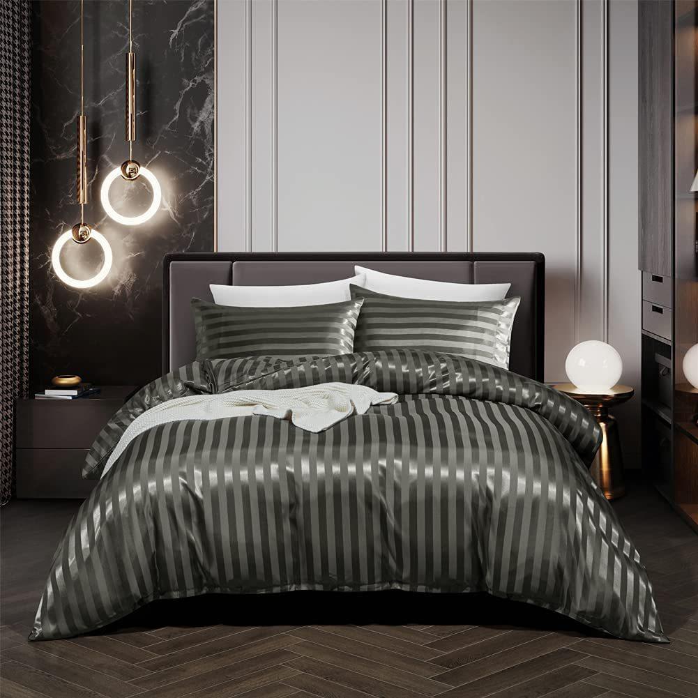 Comforter Black Satin Bed Euro Bedding Set For Double Size Home Textile Luxury And S Decor Woman Bedroom Comforter (quilt)-EU Single(135*200cm)3pcs
Comforter Black Satin Bed Euro Bedding Set For Double Size Home Textile Luxury And S Decor Woman Bedroom Comforter (quilt)-EU Single(135*200cm)3pcs