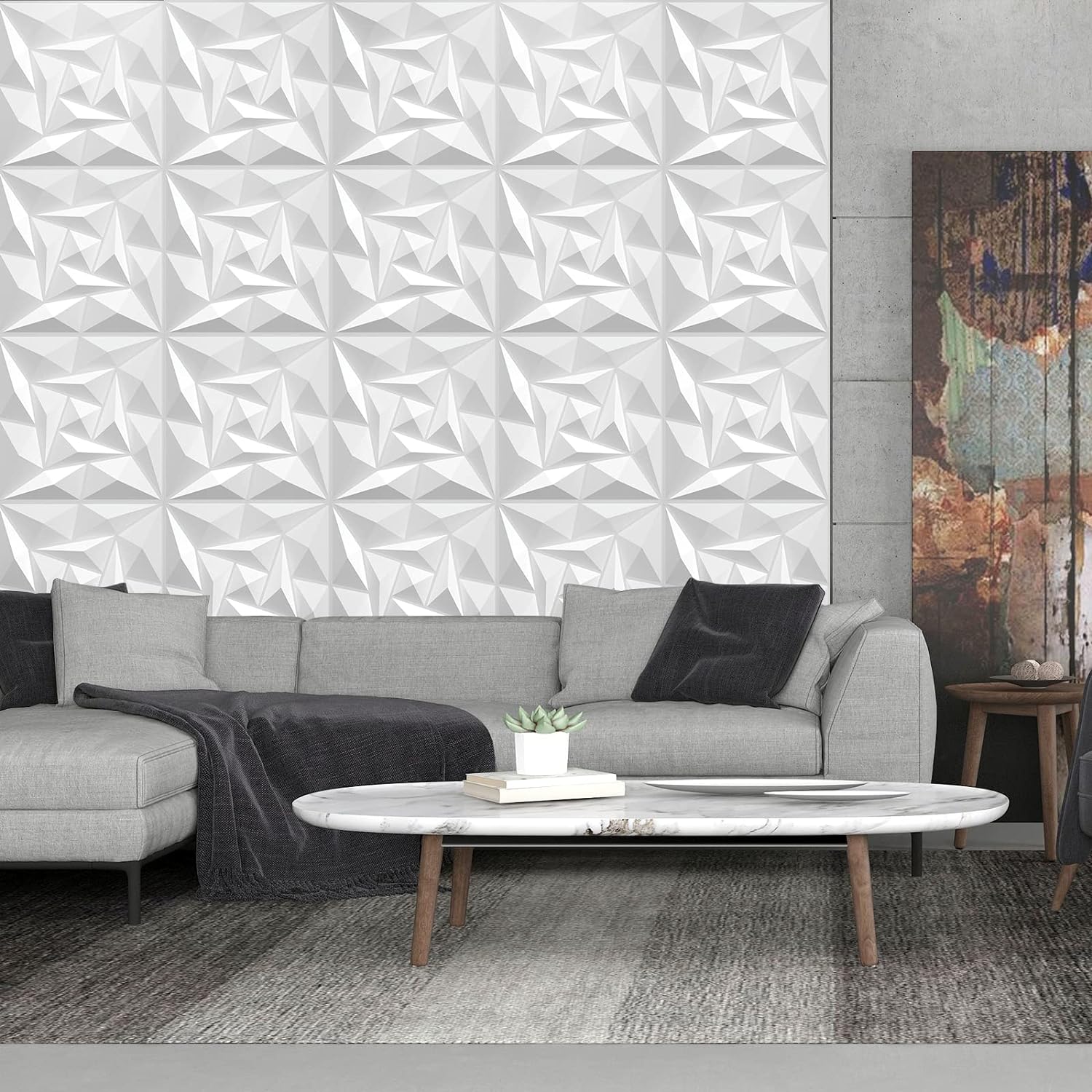 3D стеновая панель, стеновые панели из ПВХ, матовый белый цветочный дизайн для текстурированного украшения дома/офиса (19,7 x 19,7 дюйма на листе, 10 листов в упаковке)
3D стеновая панель, стеновые панели из ПВХ, матовый белый цветочный дизайн для текстурированного украшения дома/офиса (19,7 x 19,7 дюйма на листе, 10 листов в упаковке)