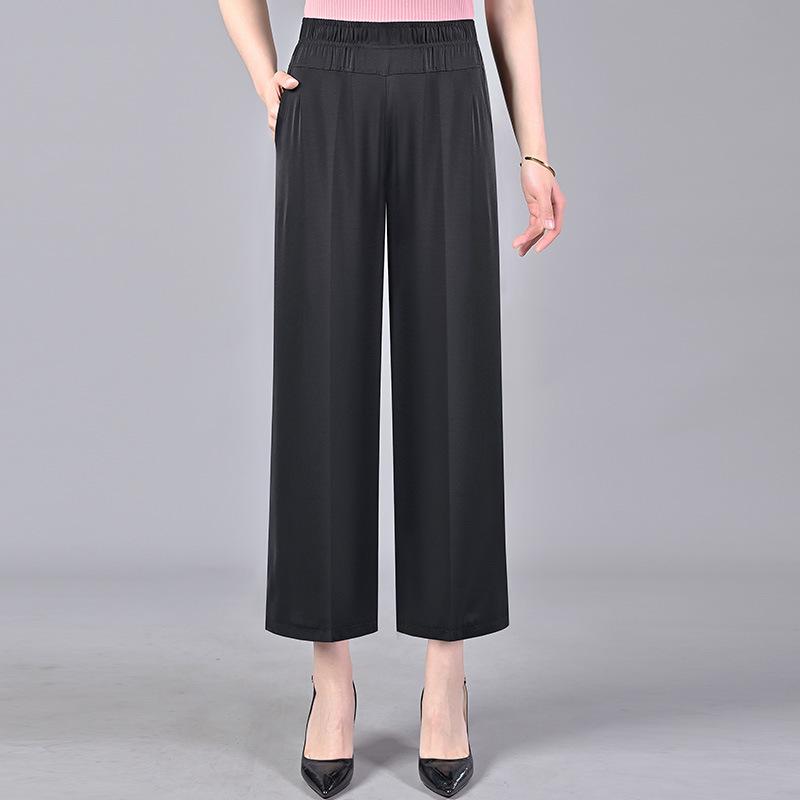 Women s Plus Size Silk Nine-Point Pants: Loose, Thin Summer Style for Middle-Aged and Elderly 5XL 160-175 kg чёрный
Women s Plus Size Silk Nine-Point Pants: Loose, Thin Summer Style for Middle-Aged and Elderly 5XL 160-175 kg чёрный