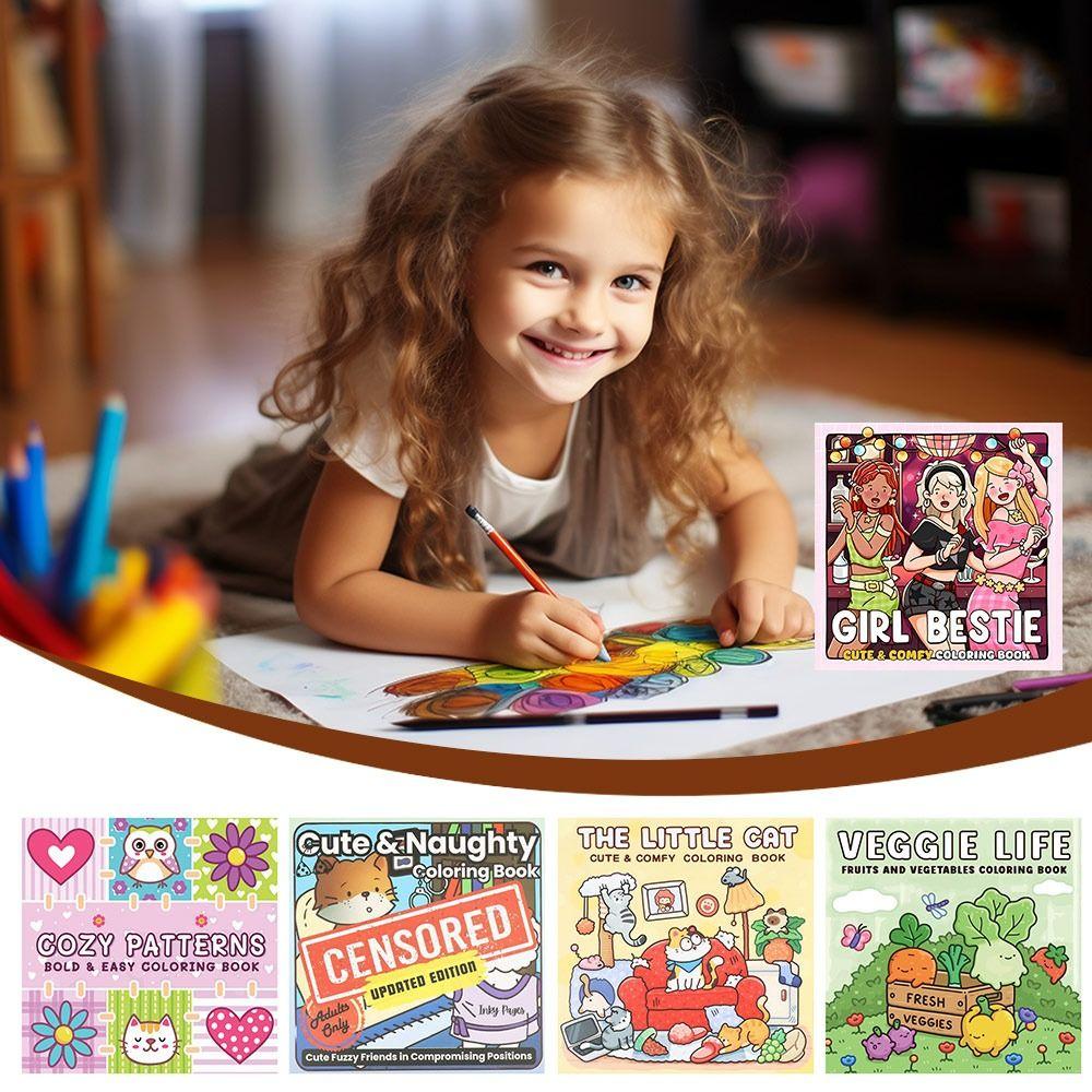 Stress Relief Coloring Book Cartoon Doodles Book Graffiti Painting Book for Adults And Teens 03
Stress Relief Coloring Book Cartoon Doodles Book Graffiti Painting Book for Adults And Teens 03