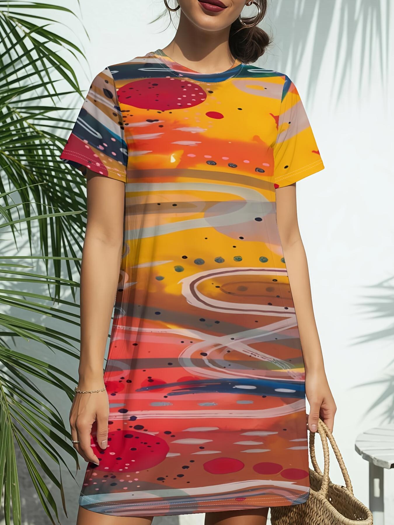Women s New Crew Neck Short Sleeve T-Shirt Dress. American Trend Digital Print. Casual ; Versatile for Spring and Summer. Elegant ; Chic Women s ress 6XL дубильная кора
Women s New Crew Neck Short Sleeve T-Shirt Dress. American Trend Digital Print. Casual ; Versatile for Spring and Summer. Elegant ; Chic Women s ress 6XL дубильная кора