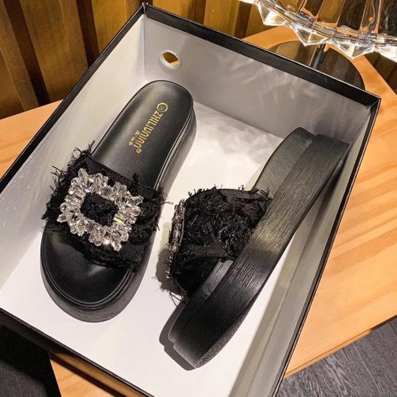 2024 стразы кристалл пряжка тапочки женские дизайн кристалл двойные шлепанцы женские шлепанцы на платформе сандалии большой размер 40 40 чёрный
2024 стразы кристалл пряжка тапочки женские дизайн кристалл двойные шлепанцы женские шлепанцы на платформе сандалии большой размер 40 40 чёрный