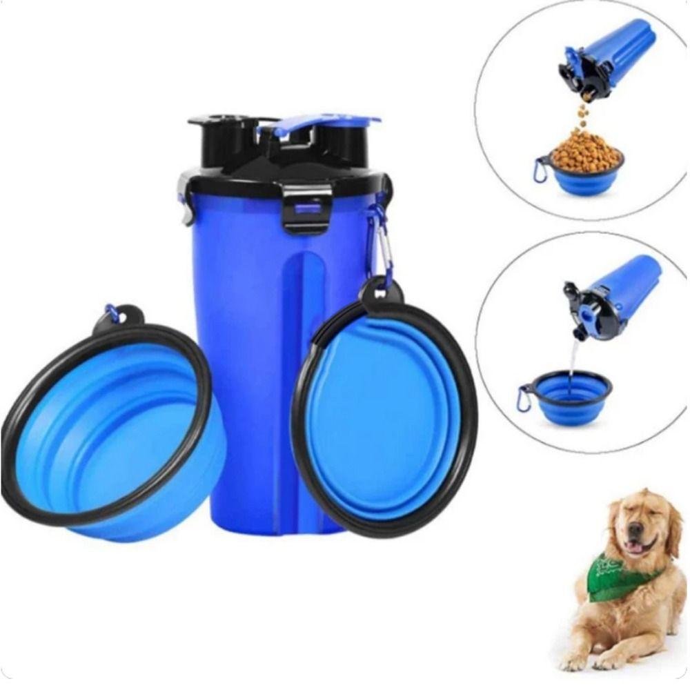 with Collapsible Bowl Dog Travel Water Bottle Colorful Pet Food Container Outdoor 
with Collapsible Bowl Dog Travel Water Bottle Colorful Pet Food Container Outdoor