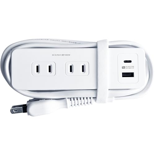 Kashimura Power Strip with Cable Wrapping! Compatible with 100-240V Input, PD20W/12W, 4 AC Outlets, NAC-054, for Use in Japan and Overseas
Kashimura Power Strip with Cable Wrapping! Compatible with 100-240V Input, PD20W/12W, 4 AC Outlets, NAC-054, for Use in Japan and Overseas