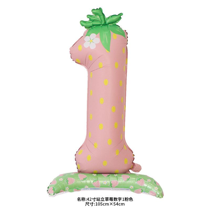 42 Inch Standing Number Balloon Matte Cream Strawberry Baby Birthday Party Decoration Foil Balloon for Celebration Event Supplies One Size рожевий
42 Inch Standing Number Balloon Matte Cream Strawberry Baby Birthday Party Decoration Foil Balloon for Celebration Event Supplies One Size рожевий