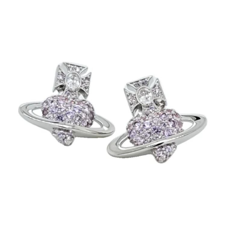 Vivienne Westwood Agnatha Heart Saturn Logo Cubic Zirconia Earrings Women earrings Silver Purple 6201036H-02P621 Basic Packaging-Dust Bag+Box
Vivienne Westwood Agnatha Heart Saturn Logo Cubic Zirconia Earrings Women earrings Silver Purple 6201036H-02P621 Basic Packaging-Dust Bag+Box