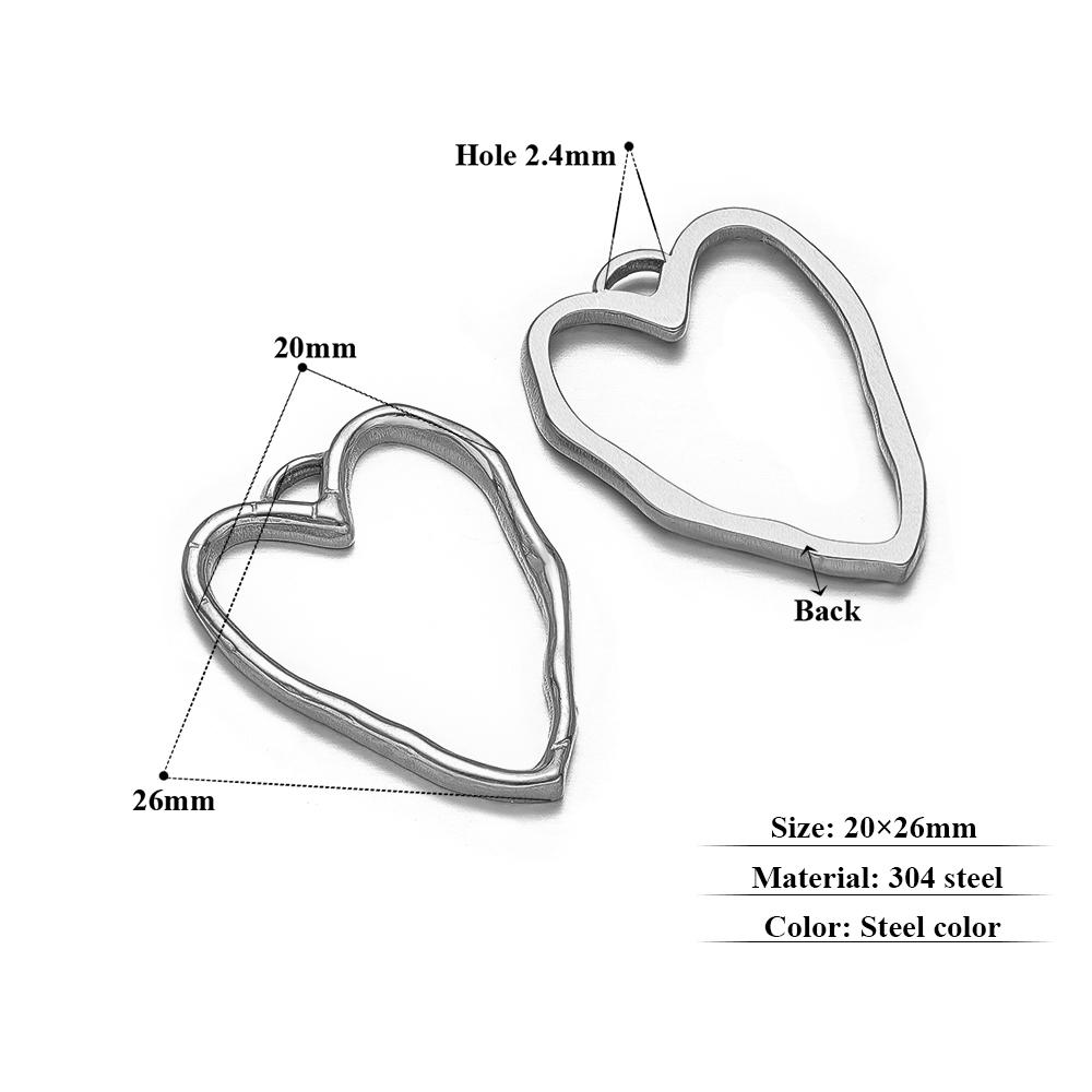 5pcs Stainless Steel Big Heart Hollow Charms Pendants Connector for DIY Jewelry Findings Women Necklace Earrings Making Supplies
5pcs Stainless Steel Big Heart Hollow Charms Pendants Connector for DIY Jewelry Findings Women Necklace Earrings Making Supplies