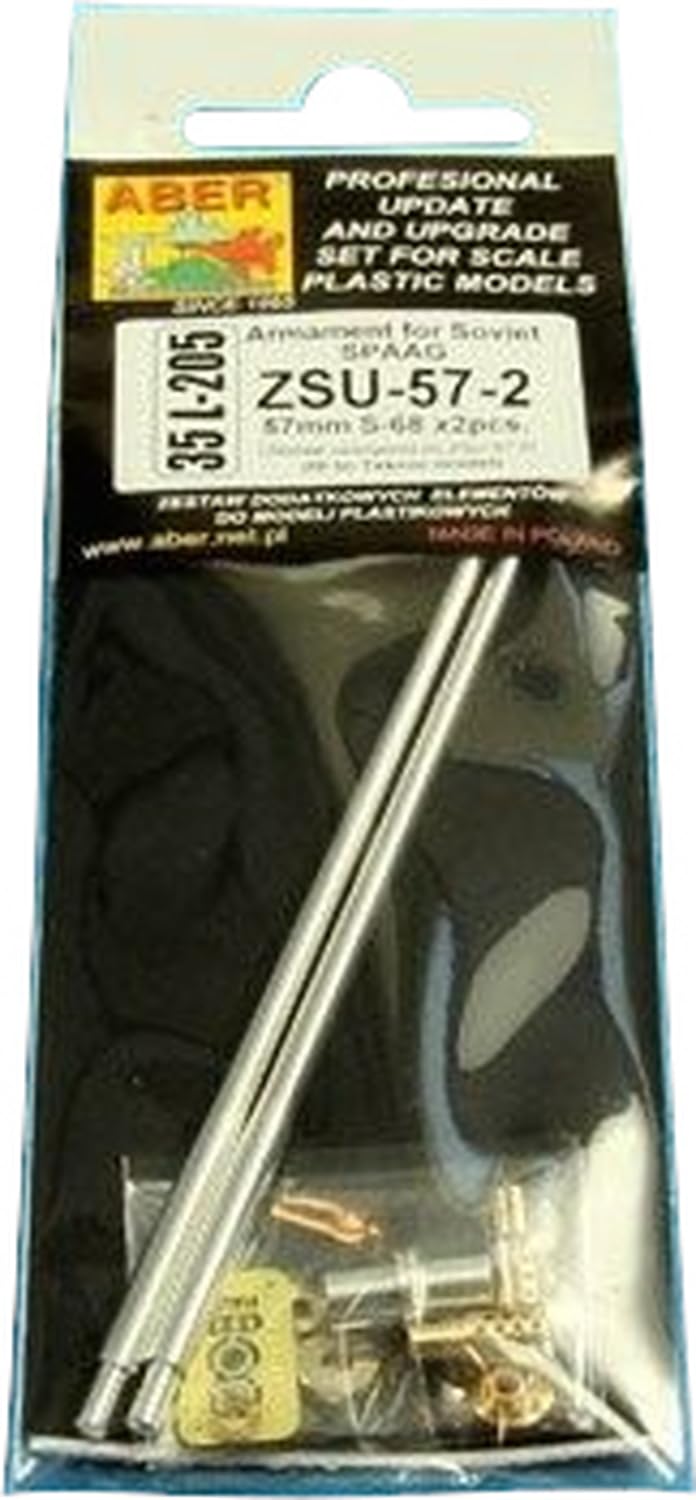 Aber Russian Gun 57mm Barrel Set of 2 Plastic Model Parts 35L205 1/35 ZSU-57 Self-Propelled Anti-Aircraft S-68 (Tank)
Aber Russian Gun 57mm Barrel Set of 2 Plastic Model Parts 35L205 1/35 ZSU-57 Self-Propelled Anti-Aircraft S-68 (Tank)