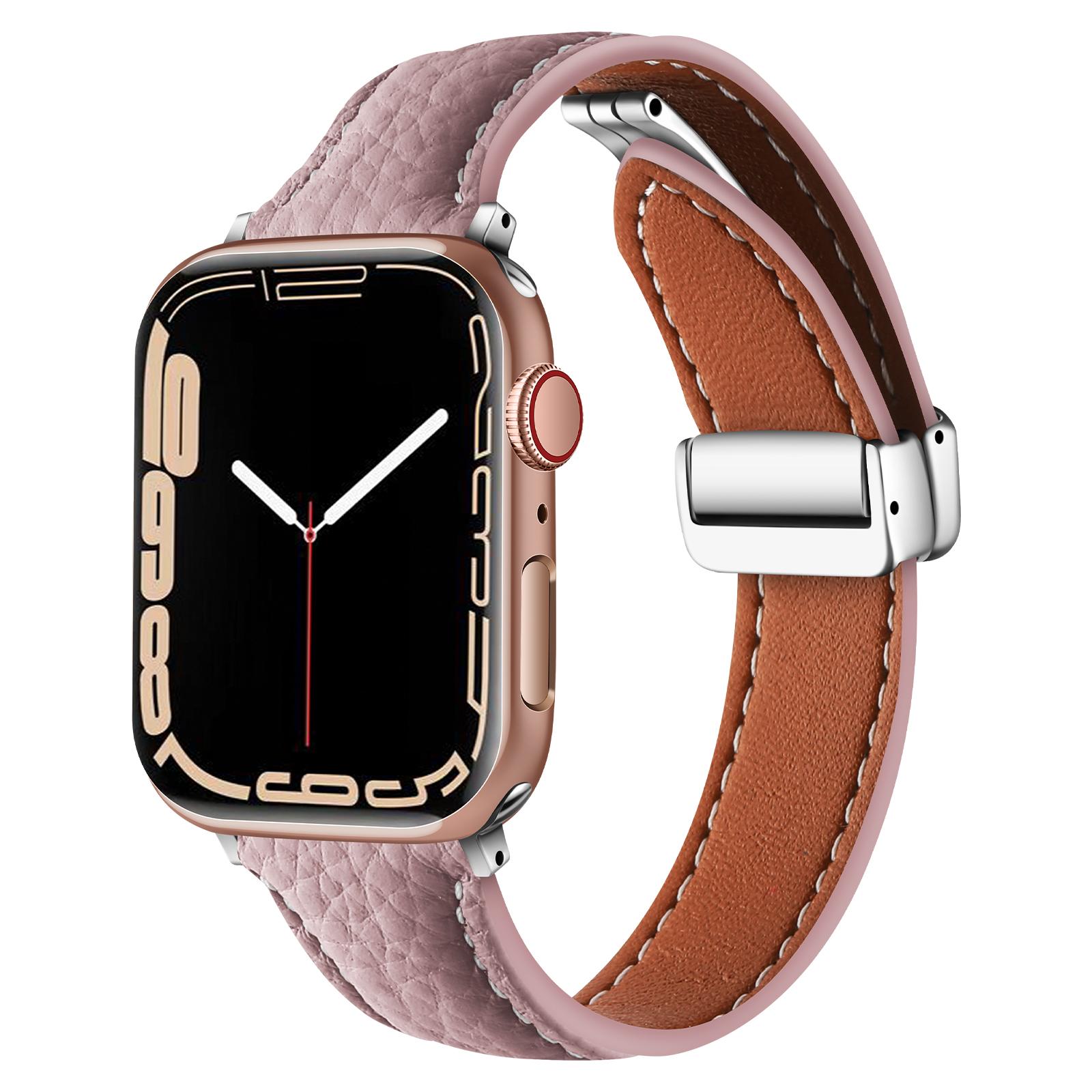 Leather Watch Band For Apple Watch Series 10 42mm/9 8 7 41mm/SE (2023) SE (2022) SE 6 5 4 40mm/3 2 1 38mm Litchi Texture Strap with Folding Buckle Purple
Leather Watch Band For Apple Watch Series 10 42mm/9 8 7 41mm/SE (2023) SE (2022) SE 6 5 4 40mm/3 2 1 38mm Litchi Texture Strap with Folding Buckle Purple