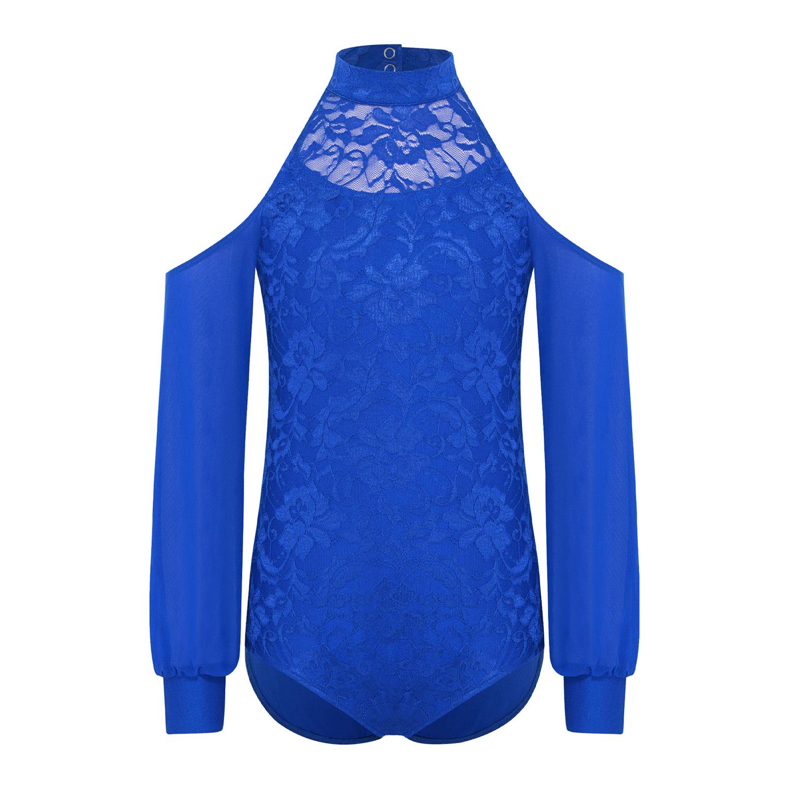 Girls Ballet Gymnastics Mock Neck Cutout Back Cold Shoulder Sheer Mesh Long Sleeve Lace Leotard 5-6 Years королівський синій колір
Girls Ballet Gymnastics Mock Neck Cutout Back Cold Shoulder Sheer Mesh Long Sleeve Lace Leotard 5-6 Years королівський синій колір
