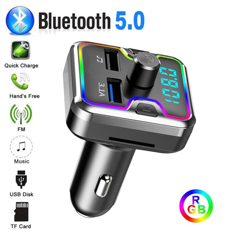 M27 Цветная подсветка Автомобильное зарядное устройство с двумя USB-портами 3.1A Быстрая зарядка Bluetooth 5.0 FM-передатчик Автомобильный комплект громкой связи MP3-плеер Поддержка TF-карты AUX
M27 Цветная подсветка Автомобильное зарядное устройство с двумя USB-портами 3.1A Быстрая зарядка Bluetooth 5.0 FM-передатчик Автомобильный комплект громкой связи MP3-плеер Поддержка TF-карты AUX