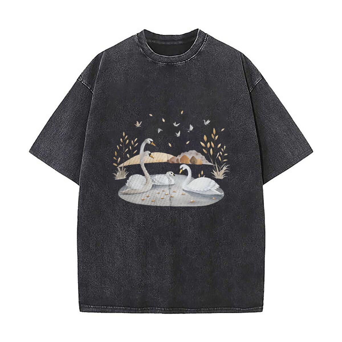 Autumn Lake Swan Picture Mens Summer Tshirt Cotton Vintage Washed TShirts S
Autumn Lake Swan Picture Mens Summer Tshirt Cotton Vintage Washed TShirts S