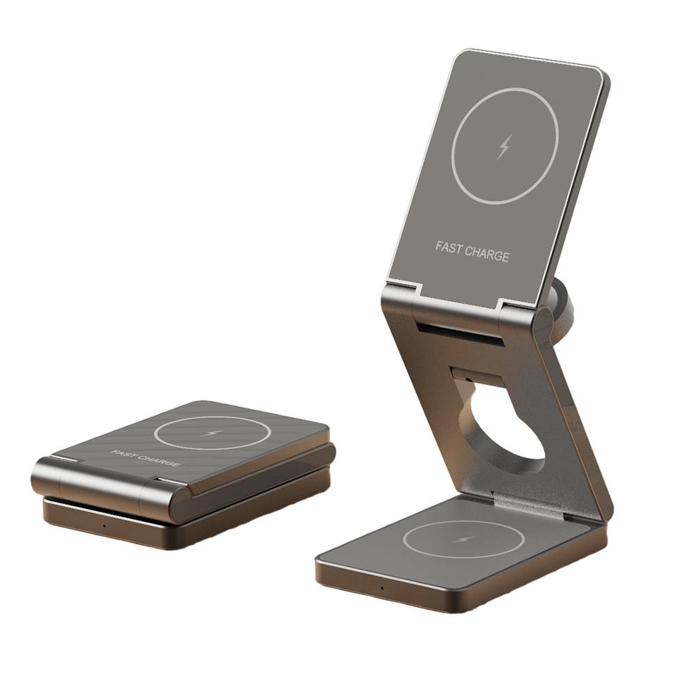 YT10 3-in-1 Foldable Phone Watch Earphone Aluminum Alloy 15W Magnetic Wireless Charger
YT10 3-in-1 Foldable Phone Watch Earphone Aluminum Alloy 15W Magnetic Wireless Charger