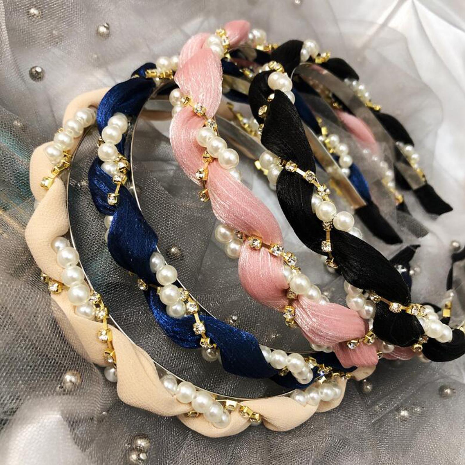 PROLY New Fashion Women Hairband Fresh Rhinestone Pearls Headband Classic Braided Headwear Adult Hair Accessories
PROLY New Fashion Women Hairband Fresh Rhinestone Pearls Headband Classic Braided Headwear Adult Hair Accessories
