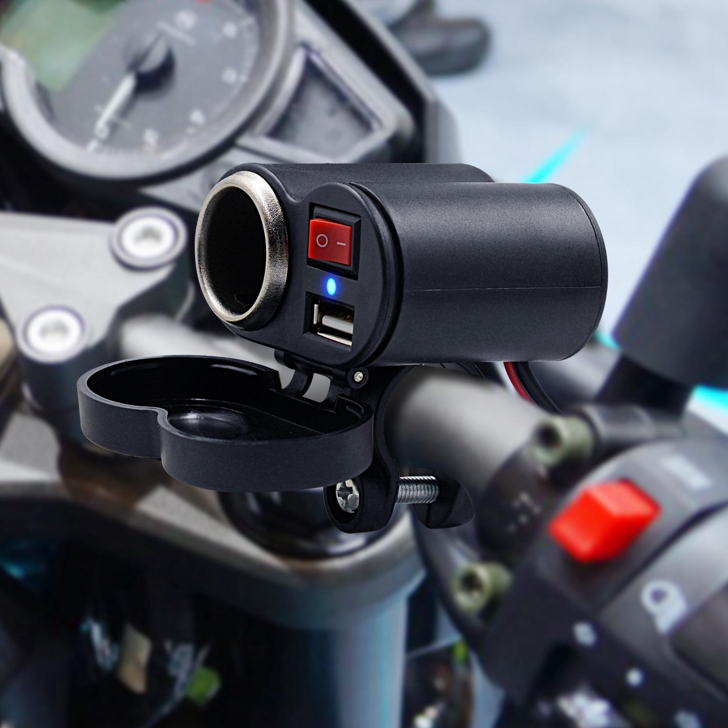 CS-313G1 Motorcycle Modify USB Charger Waterproof Phone Charging Adapter with Cigarette Lighter Socket and Switch Type A
CS-313G1 Motorcycle Modify USB Charger Waterproof Phone Charging Adapter with Cigarette Lighter Socket and Switch Type A