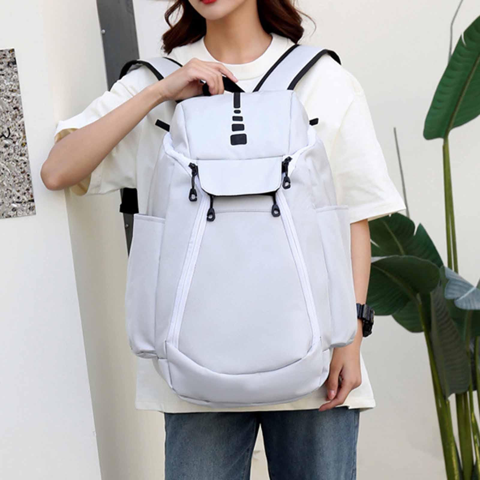 Basketball Bag Hiking Backpack Lightweight Decorative Adjustable Sport Gym for Outdoor White
Basketball Bag Hiking Backpack Lightweight Decorative Adjustable Sport Gym for Outdoor White
