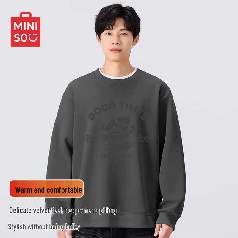 MINISO Men s Plush Lined Round Neck Sweatshirt 2XL
MINISO Men s Plush Lined Round Neck Sweatshirt 2XL