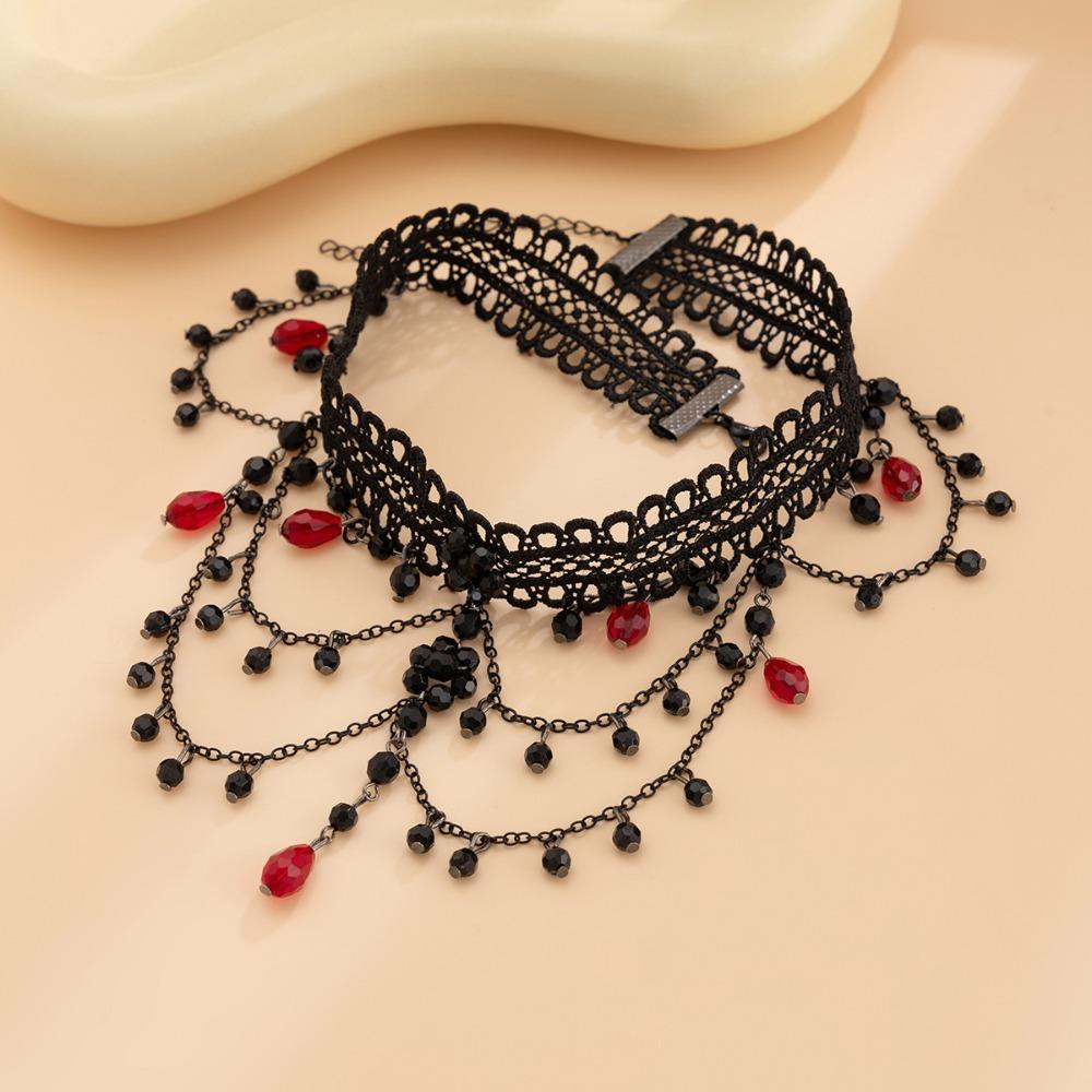 Charm Gothic Multilayer Choker Tassel Lace Strand Necklace Elegant Crystal Beads Necklace Party чёрный
Charm Gothic Multilayer Choker Tassel Lace Strand Necklace Elegant Crystal Beads Necklace Party чёрный
