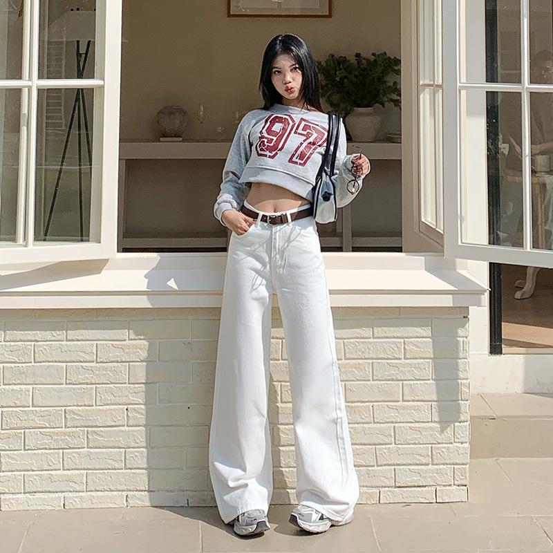 White Wide-leg Pants Women s Spring Straight-leg Pants Women s Spring High Waist Loose Hip Covering and Thin Wide-leg Jeans Women XS
White Wide-leg Pants Women s Spring Straight-leg Pants Women s Spring High Waist Loose Hip Covering and Thin Wide-leg Jeans Women XS