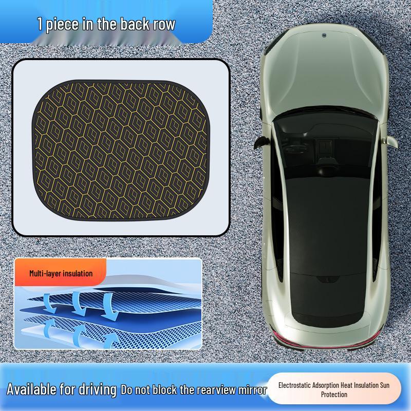 Car Sunshade Heat Insulation Curtains - Opaque Sun Visor with Electrostatic Adsorption
Car Sunshade Heat Insulation Curtains - Opaque Sun Visor with Electrostatic Adsorption