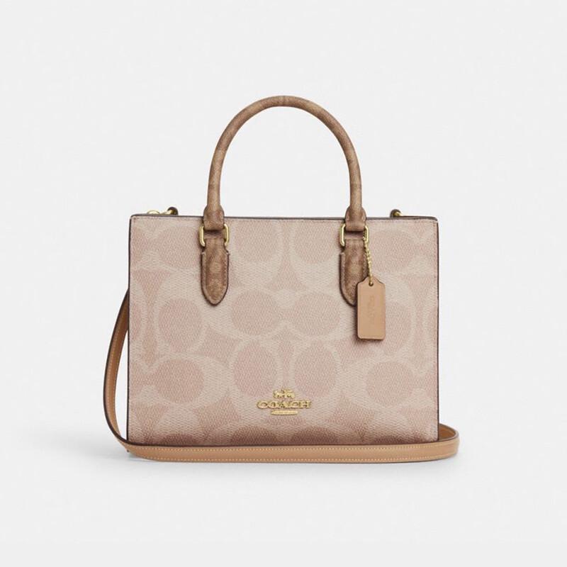 COACH Colorblock Signature MAGGIE Small Tote Bag 24.5*11.5*19cm
COACH Colorblock Signature MAGGIE Small Tote Bag 24.5*11.5*19cm