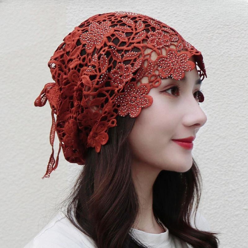 Spring and summer thin hat breathable ethnic style hollow hook flower lace fashionable single-layer headscarf hat one size
Spring and summer thin hat breathable ethnic style hollow hook flower lace fashionable single-layer headscarf hat one size