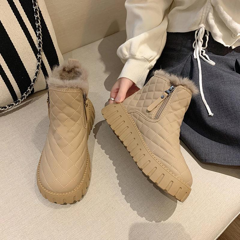 Fleece high-top snow boots for women s winter new student ins Korean version of warm casual platform cotton shoes XQ285 35
Fleece high-top snow boots for women s winter new student ins Korean version of warm casual platform cotton shoes XQ285 35
