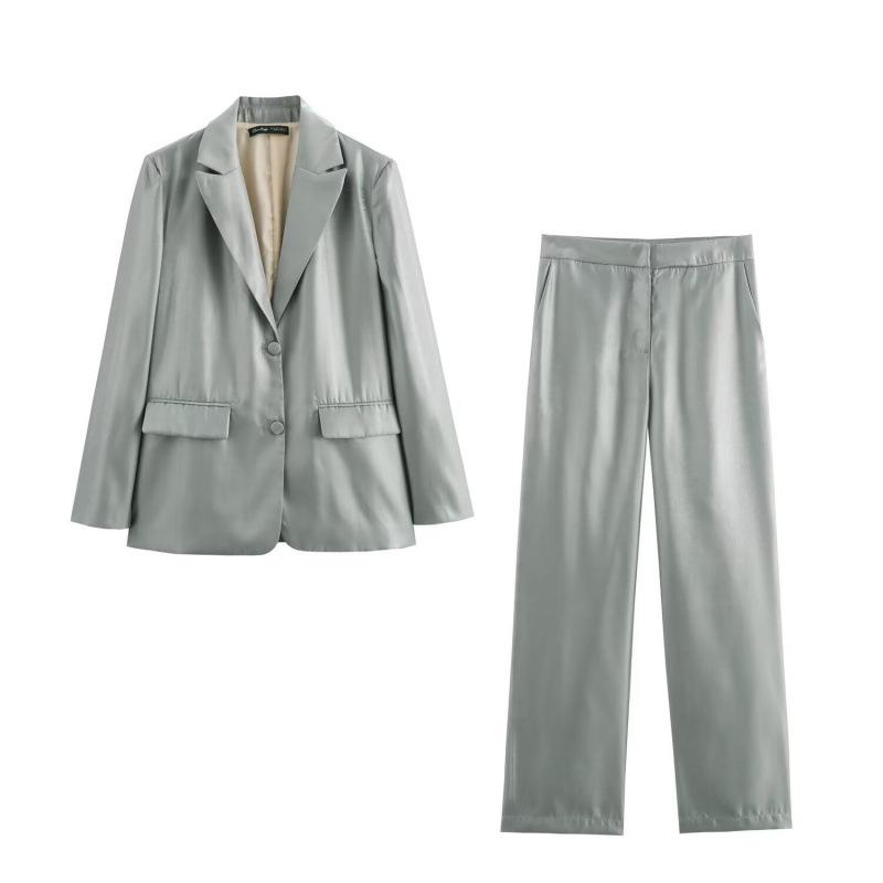 European & American Women s Metallic Shiny Casual Suit with Straight-leg Pants Extra Small
European & American Women s Metallic Shiny Casual Suit with Straight-leg Pants Extra Small