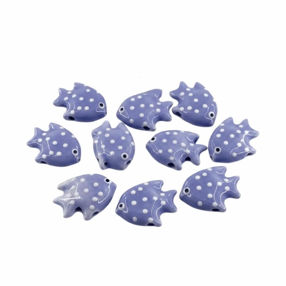 Kawaii Fish Ceramic Beads Colorful Wave Point DIY Jewelry Making Craft Straight Hole Double-sided Spacer Beads Necklace Earring світло-синій колір
Kawaii Fish Ceramic Beads Colorful Wave Point DIY Jewelry Making Craft Straight Hole Double-sided Spacer Beads Necklace Earring світло-синій колір