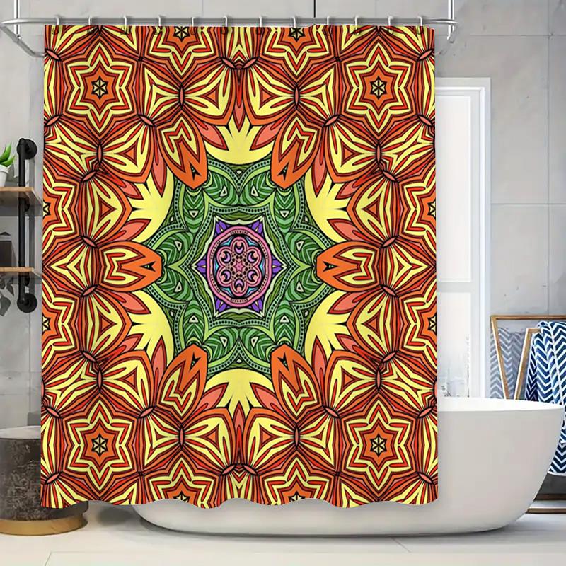 Mandala Bath Shower Curtain Floral Patterns Decorative Fabric Home Decoration For Bathroom 180X275Cm W60H190(CM)-1 Pcs
Mandala Bath Shower Curtain Floral Patterns Decorative Fabric Home Decoration For Bathroom 180X275Cm W60H190(CM)-1 Pcs