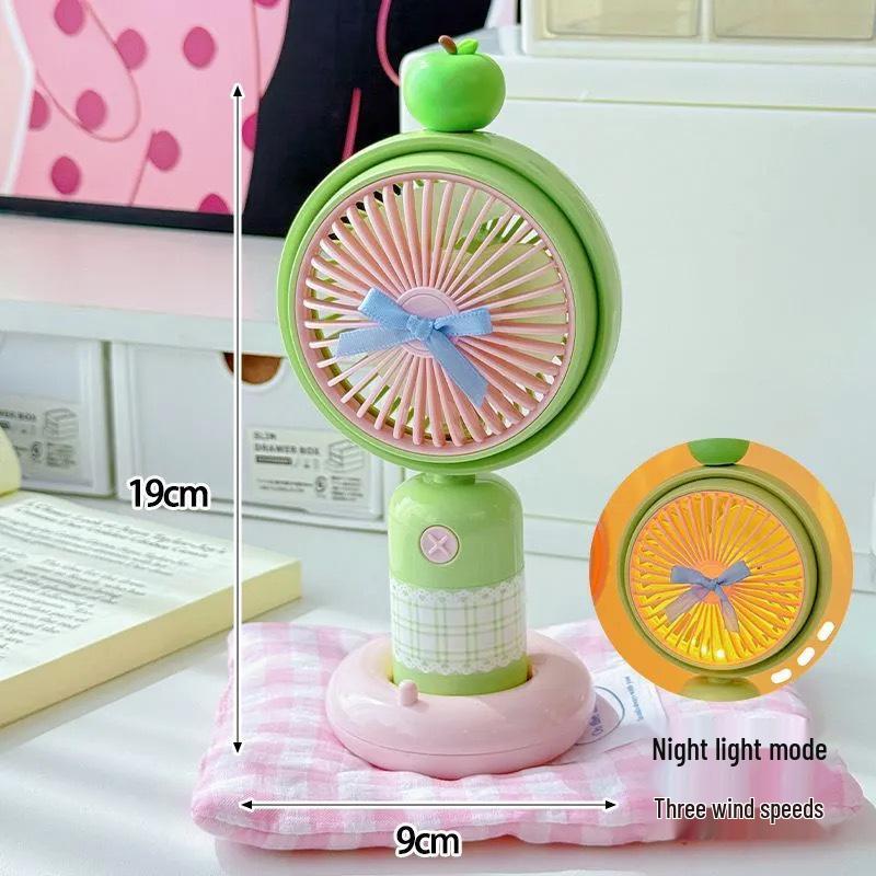 Qingpingguo Outdoor Travel USB Rechargeable Handheld Cartoon Fan, Three-Speed Desktop Fan. Refer to Details
Qingpingguo Outdoor Travel USB Rechargeable Handheld Cartoon Fan, Three-Speed Desktop Fan. Refer to Details