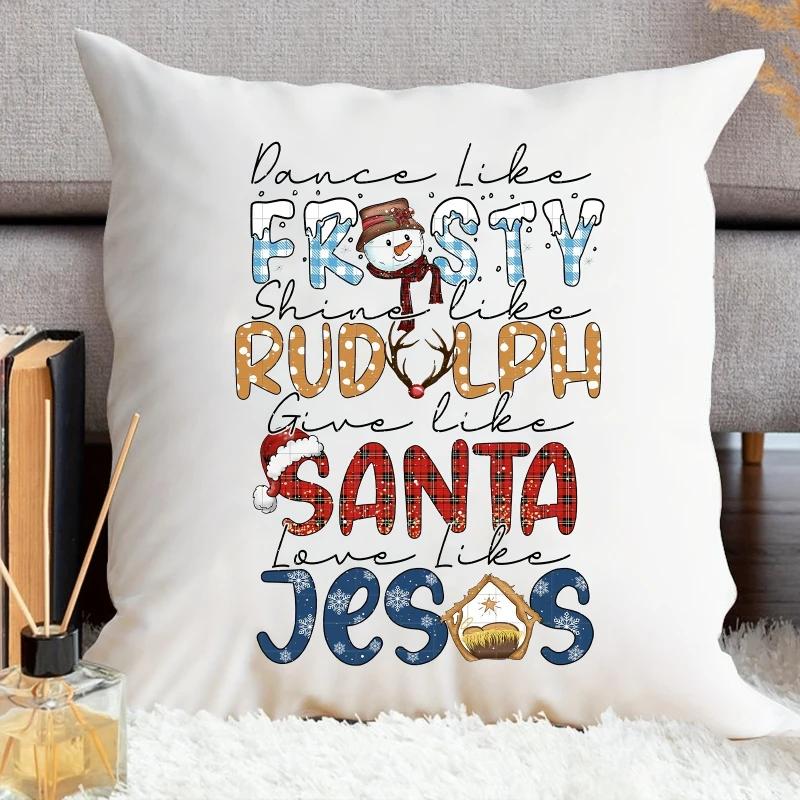 Pc Dance Like Frosty Shine Rudolph Give Like Santa Love Like Jesus Pattern Cushion Cover Christmas Gift Square Pillow Cover 30x30cm бежевий
Pc Dance Like Frosty Shine Rudolph Give Like Santa Love Like Jesus Pattern Cushion Cover Christmas Gift Square Pillow Cover 30x30cm бежевий