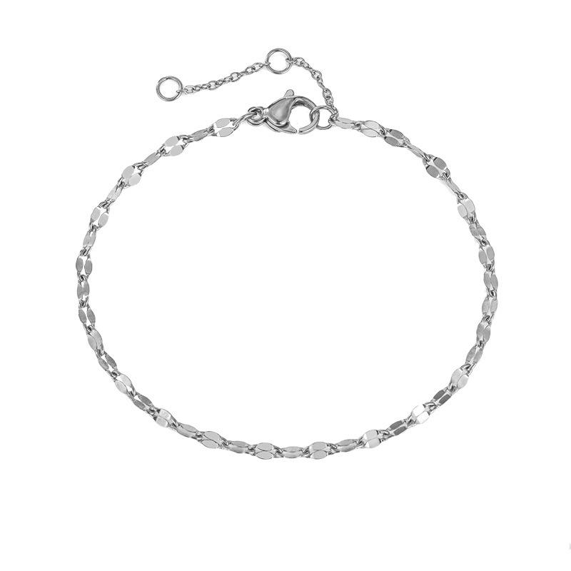 2025 новые аксессуары простые нишевые титановые стальные позолоченные браслеты из 18-каратного золота женские стековые пояса точечная мода