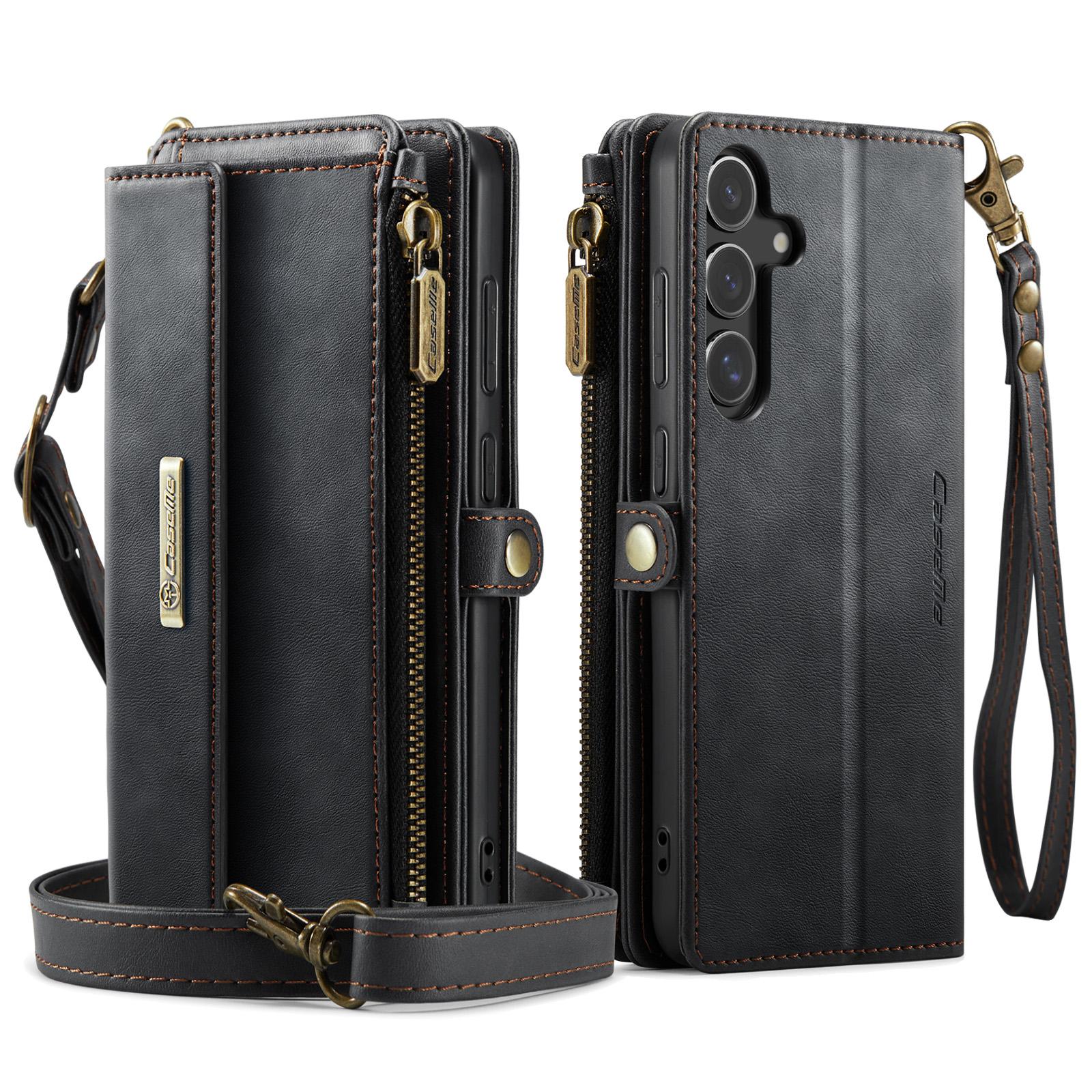 For Samsung Galaxy S25 Case CASEME C39 RFID Blocking Zipper Wallet Stand Leather Cover with Strap Black
For Samsung Galaxy S25 Case CASEME C39 RFID Blocking Zipper Wallet Stand Leather Cover with Strap Black