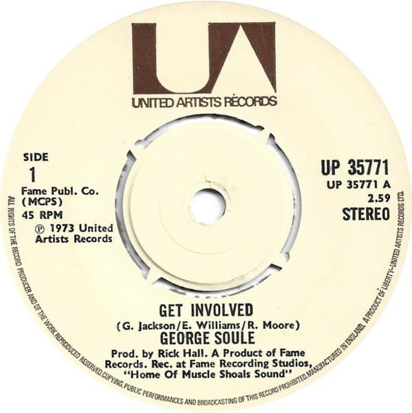 7inch Record GEORGE SOULE - Get Involved UP35771 United Artists 1975 UK Rock Used
7inch Record GEORGE SOULE - Get Involved UP35771 United Artists 1975 UK Rock Used