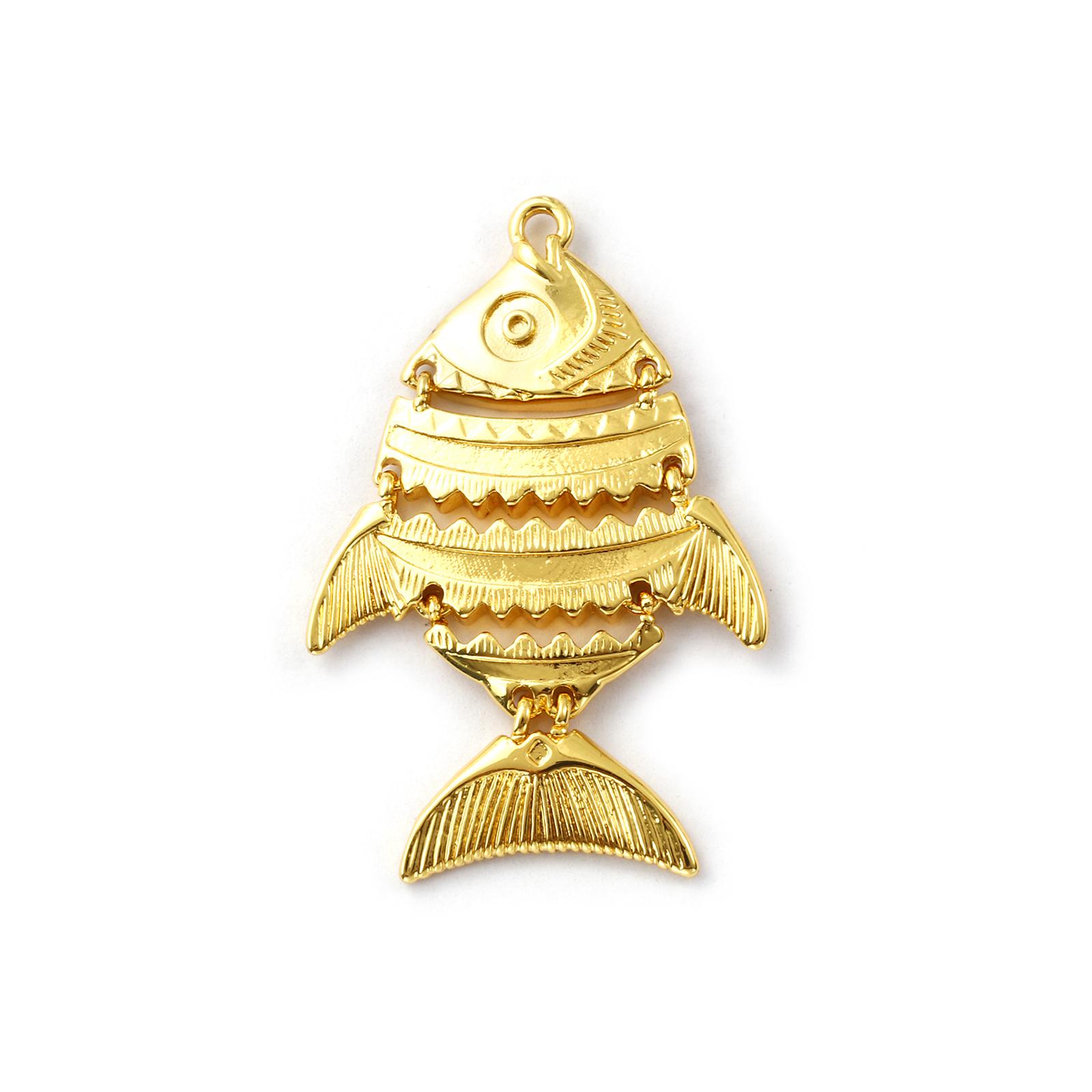 1 Piece Fish Brass Ocean Jewelry Pendants 18K Gold Plated Fish Animal Stripe Movable Charms for DIY Necklace 3.7cm x 2.4cm
1 Piece Fish Brass Ocean Jewelry Pendants 18K Gold Plated Fish Animal Stripe Movable Charms for DIY Necklace 3.7cm x 2.4cm