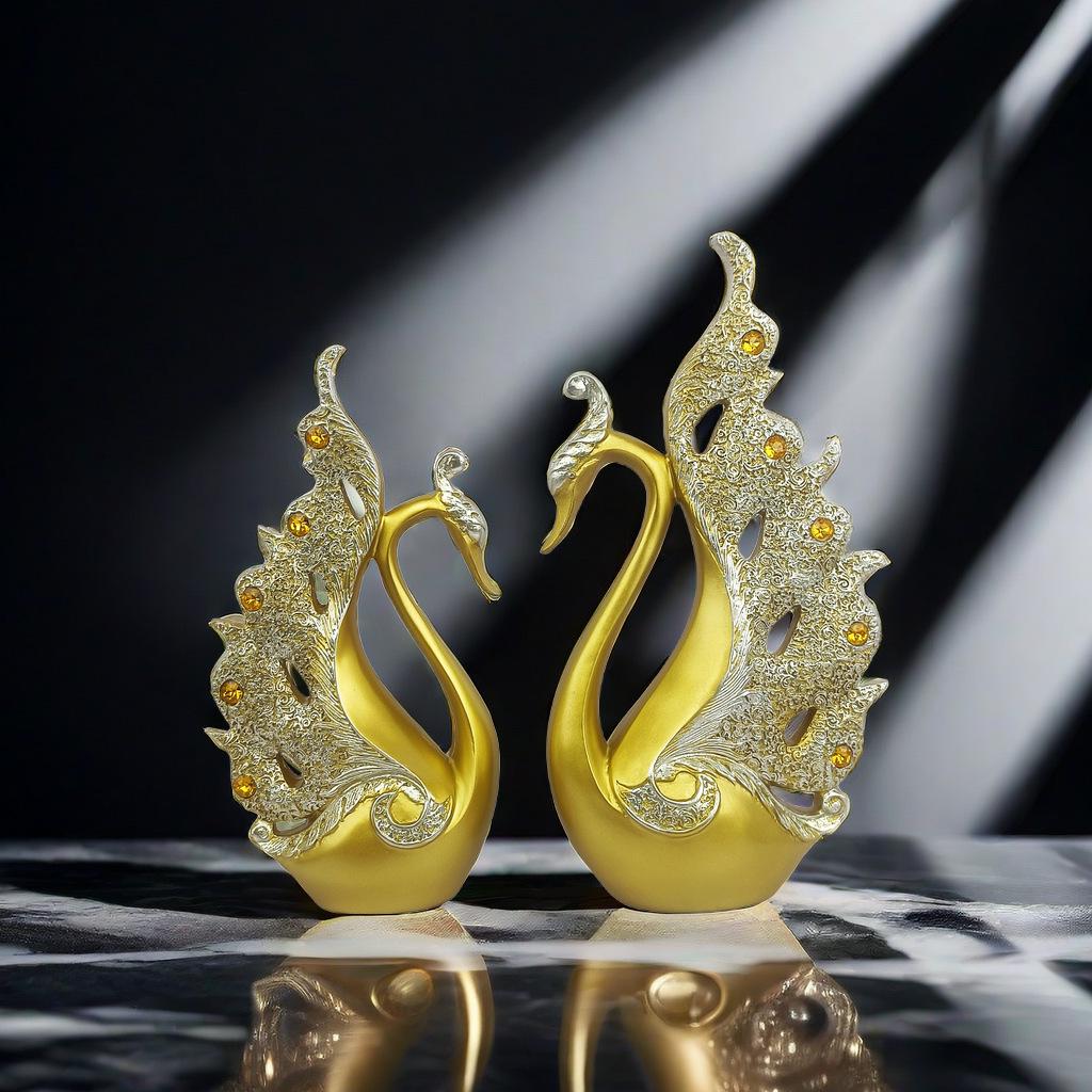 European Style Decorative Couple Swan Ornaments for Living Room, Bedroom, Office, and Entryway
European Style Decorative Couple Swan Ornaments for Living Room, Bedroom, Office, and Entryway