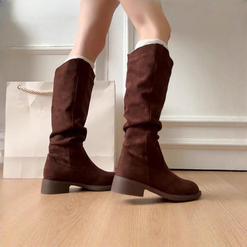 Retro thick heel western cowboy boots autumn temperament round head tall knight boots women 40 темно-коричневого кольору
Retro thick heel western cowboy boots autumn temperament round head tall knight boots women 40 темно-коричневого кольору