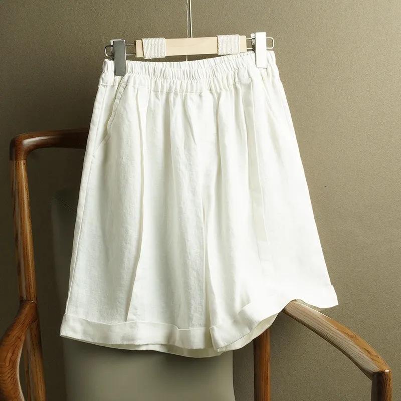 Cotton and Linen Wide-leg Pants Women s Spring and Summer Elastic High Waist Drape Casual Loose Large Size Straight Shorts M белый
Cotton and Linen Wide-leg Pants Women s Spring and Summer Elastic High Waist Drape Casual Loose Large Size Straight Shorts M белый
